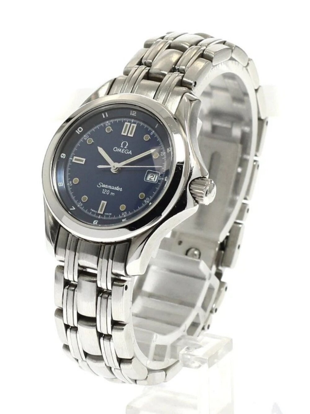 OMEGA Seamaster120 2571.80 Date blue Dial Quartz Ladies Watch_920194
